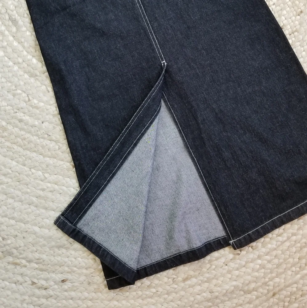 VTG 90s Calvin Klein Denim Overall Dress - Picture 11 of 16